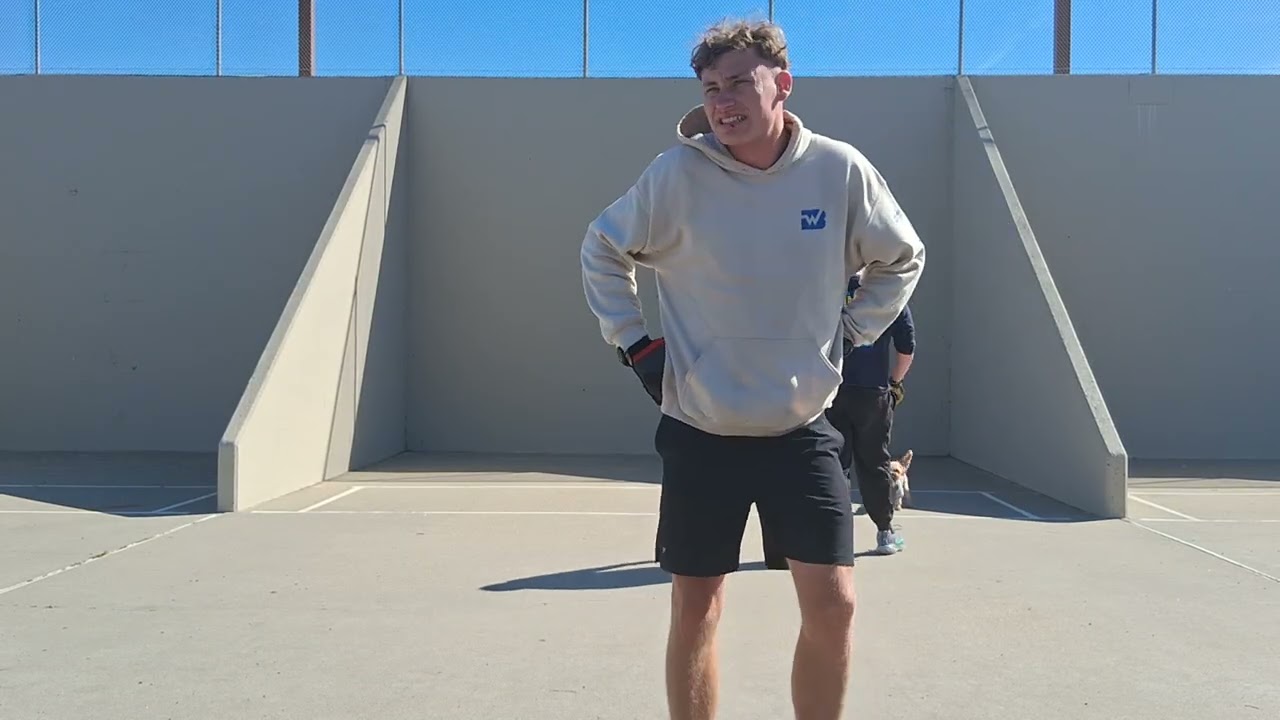 Erik vs Mike 2nd game Serra high school handball tournament 