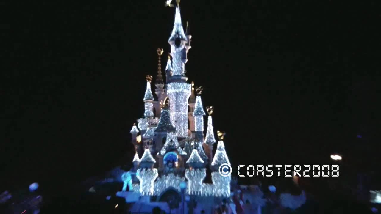 HD - Illumination du château pendant Noël 2009 - Disneyland Paris