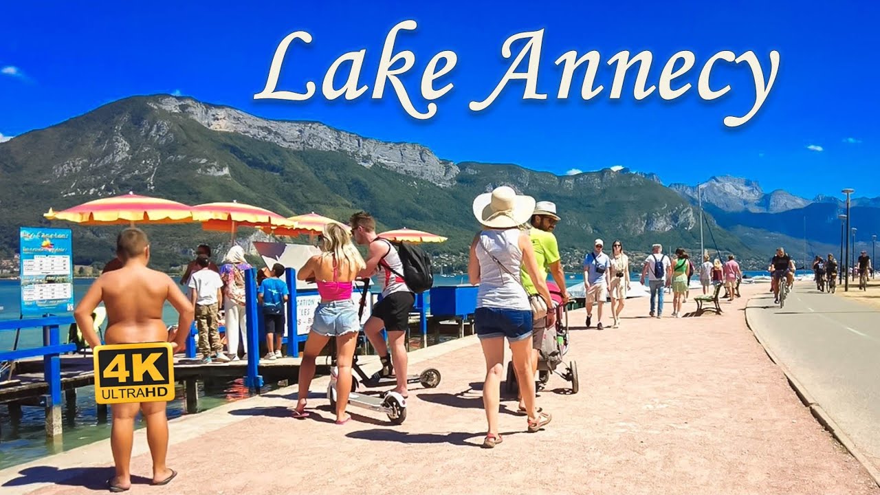 Walking in Lake Annecy, Annecy France  - 4k Walks