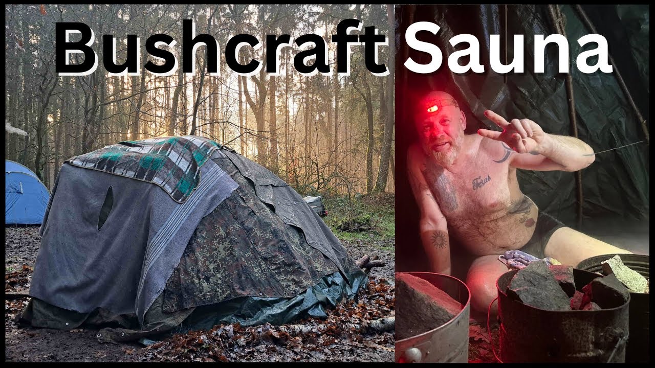 Schwitzhütte im Winter: Bushcraft-Handwerk beim Bushprepper-Treffen 2024 | Sauna