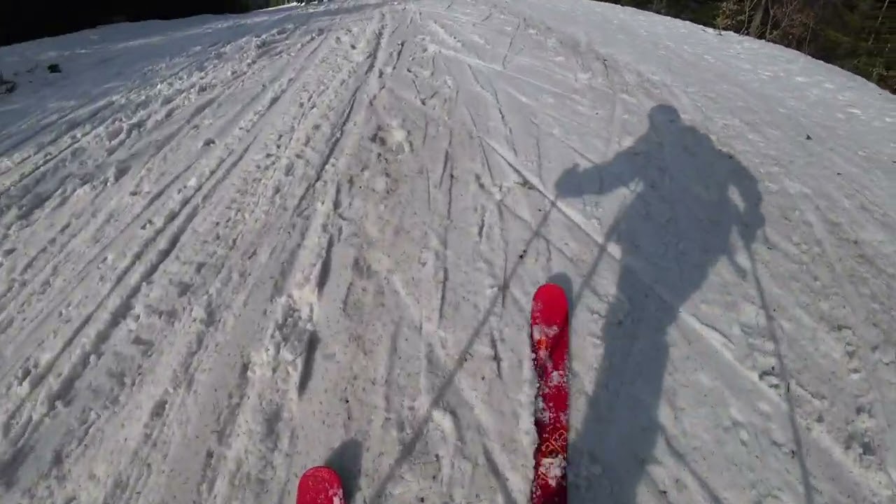 Zjazd Na Ski-turach z Hali Miziowej do Korbielowa.