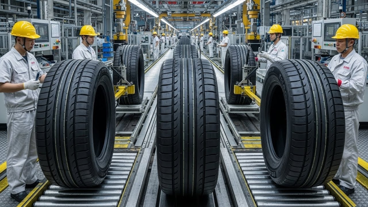 Inside the Tire Factory – How Car Tires Are Made ( Full Process )