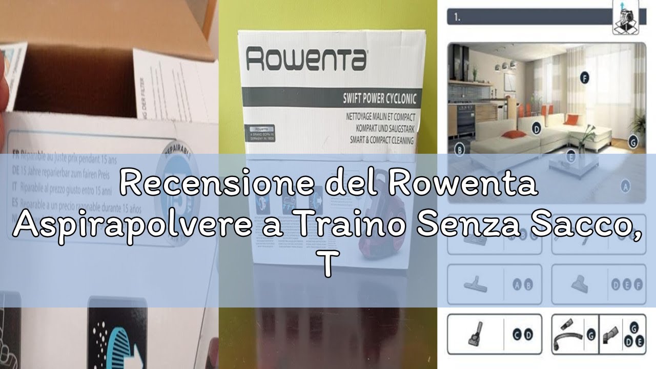 Recensione del Rowenta Aspirapolvere a Traino Senza Sacco, Tecnologia Ciclonica, Design Compatto, Le