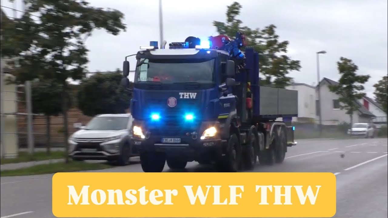 [Monster WLF/Rasant] PKW+Tatra-Wechselladerfahrzeug des THW-OV Markt Schwaben auf Einsatzfahrt