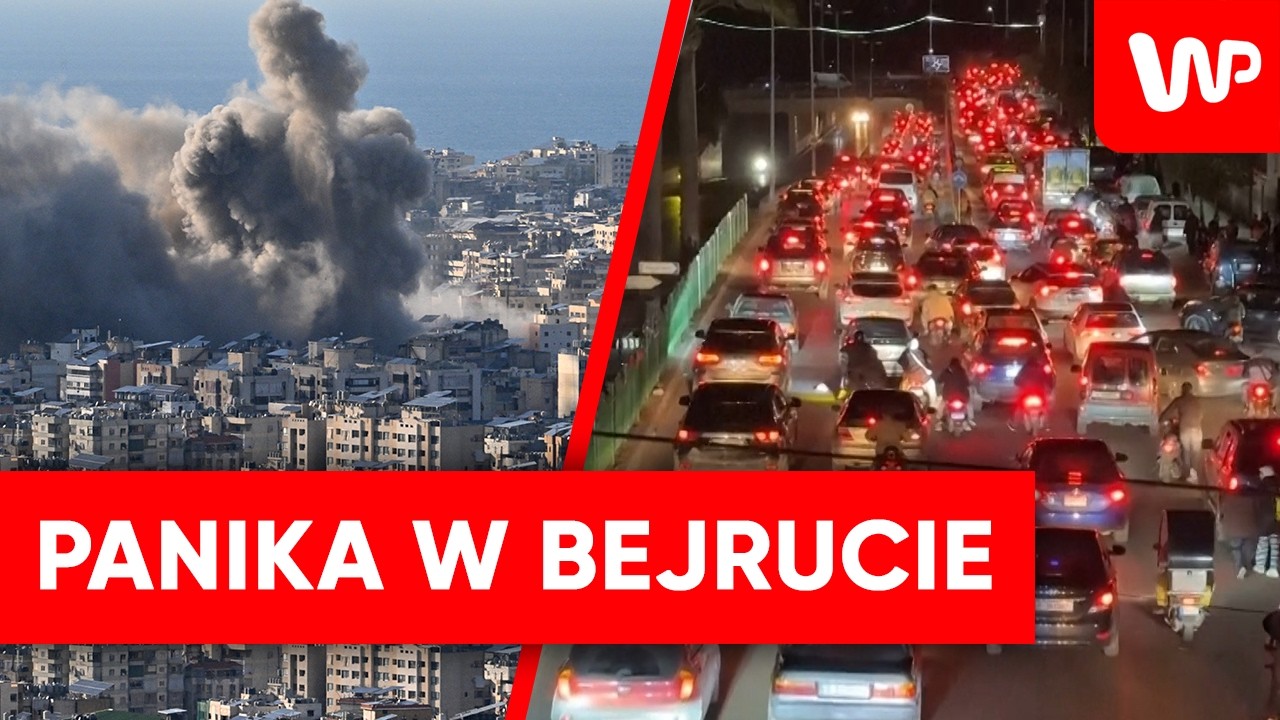 Izrael bombarduje Liban. Cywile masowo próbują wydostać się z miasta #izrael #polityka