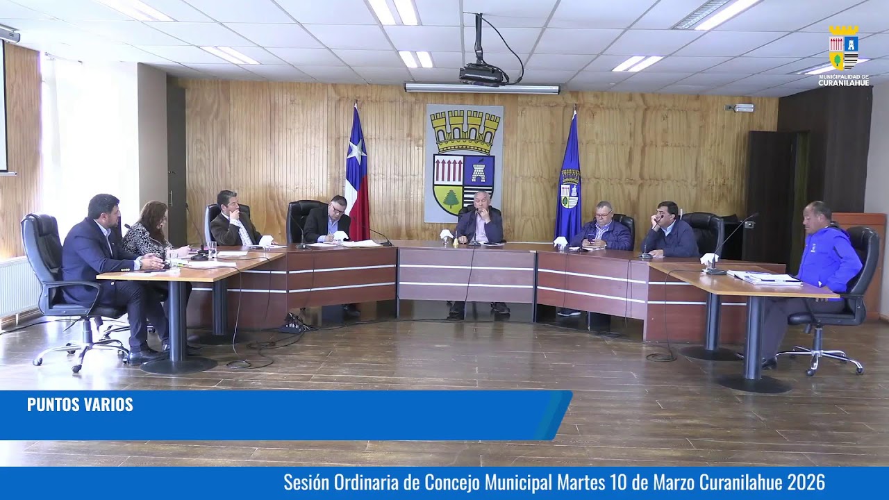Sesión Ordinaria de Concejo Municipal Martes 10 de Marzo Curanilahue 2026