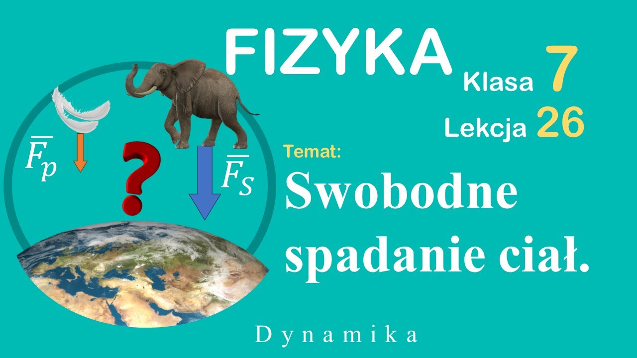 Swobodne spadanie ciał - Fizyka Klasa 7 Lekcja 26