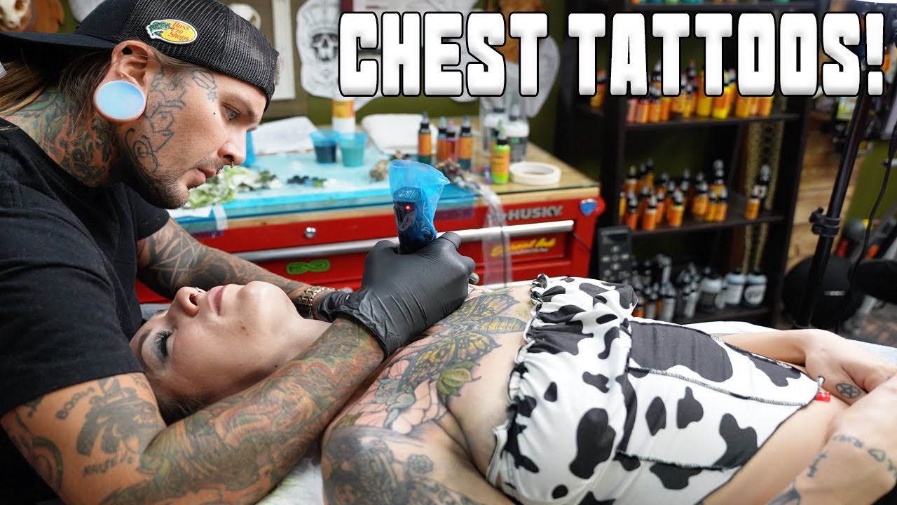 Начинаю работу над полной татуировкой на груди в Sunshine State Tattoo!!