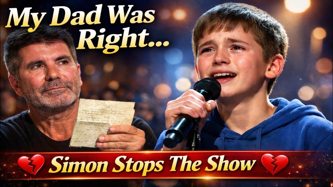 Main Title (Highly Clickable):Simon Cowell STOPS Everything When a Boy Brings Proof His Father 😭💔