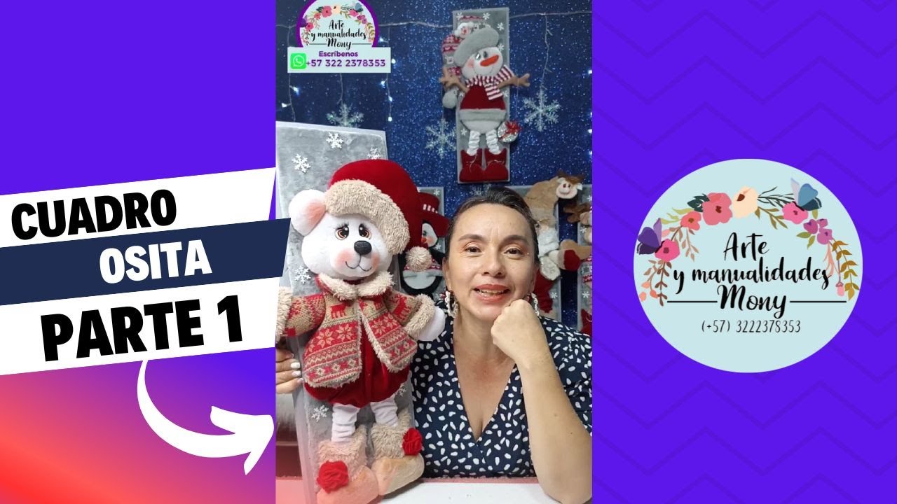 Cuadro Navideño Osita Colección Encanta Invernal ❄ Parte 1
