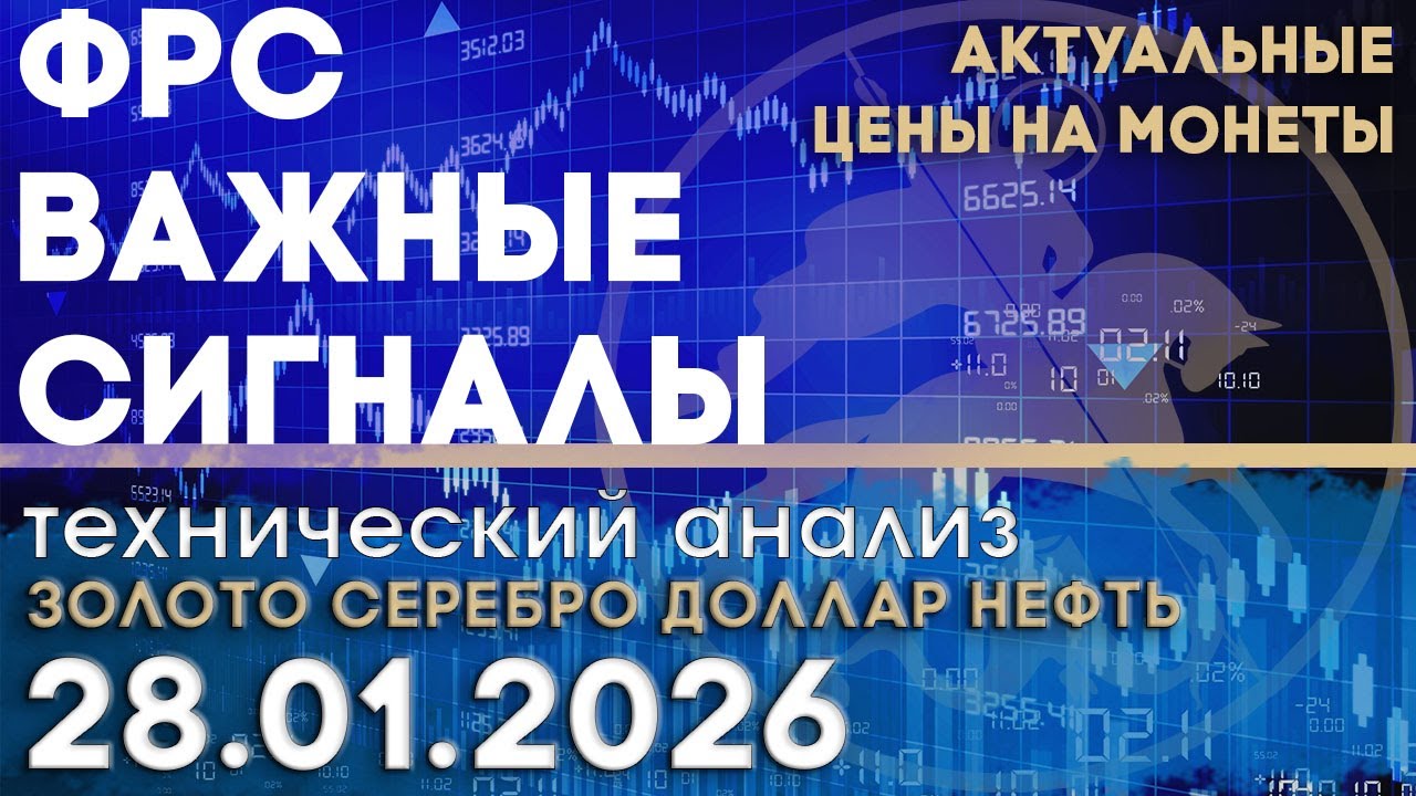 Важные сигналы ФРС - ставка стабильна. Анализ рынка золота, серебра, нефти, доллара 28.01.2026 г