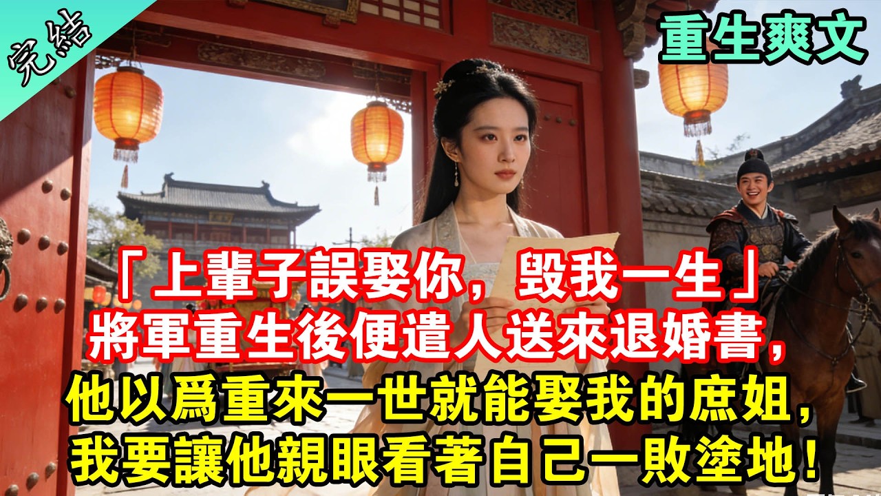「上輩子誤娶你，毀我一生」將軍重生後便遣人送來退婚書，他以為重來一世就能娶我的庶姐，這次我#一口氣看完 #完結 #古言 #重生 #爽文 #大女主 #一口氣聽完 #女生必看 #小說推文 #女頻 #有聲書