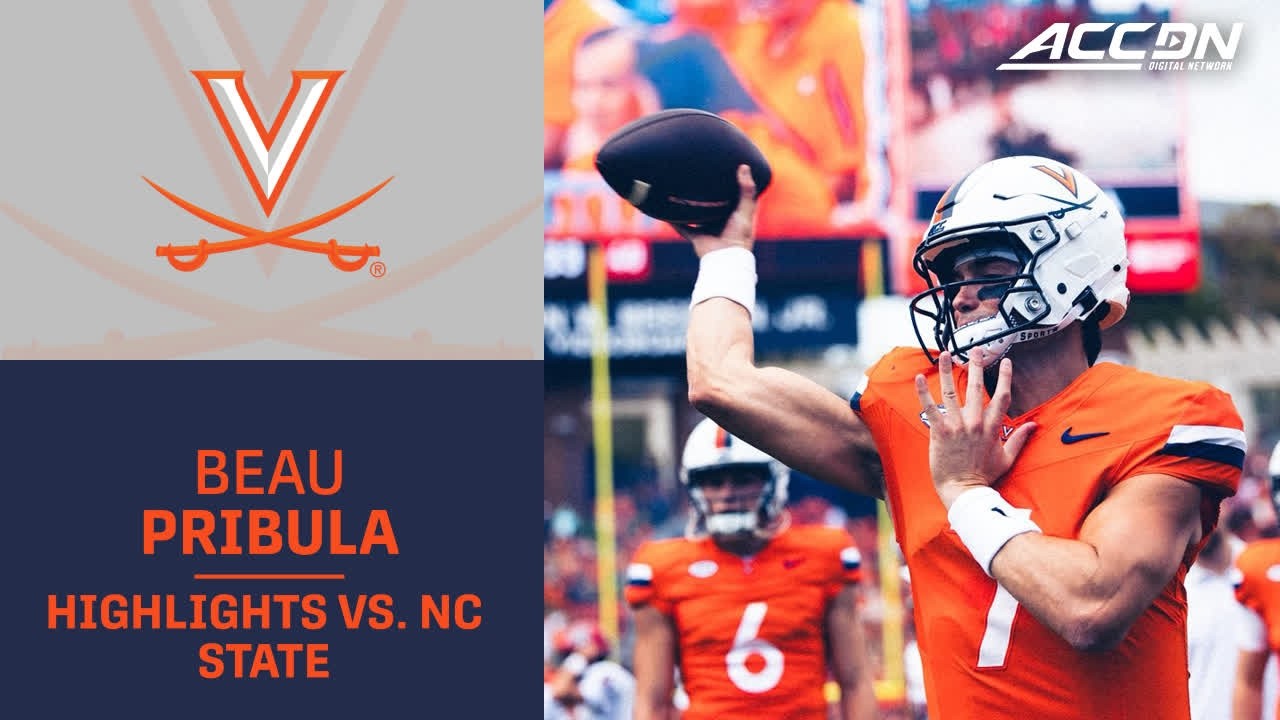 Virginia Quarterback Beau Pribula Highlights vs. NC State