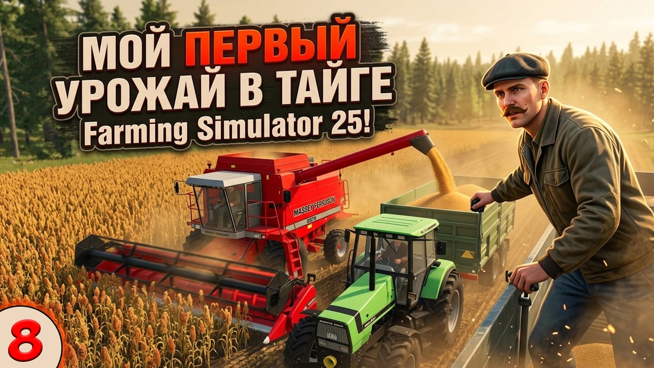 Первый УРОЖАЙ посреди ТАЙГИ / Выживание в лесу / FS25