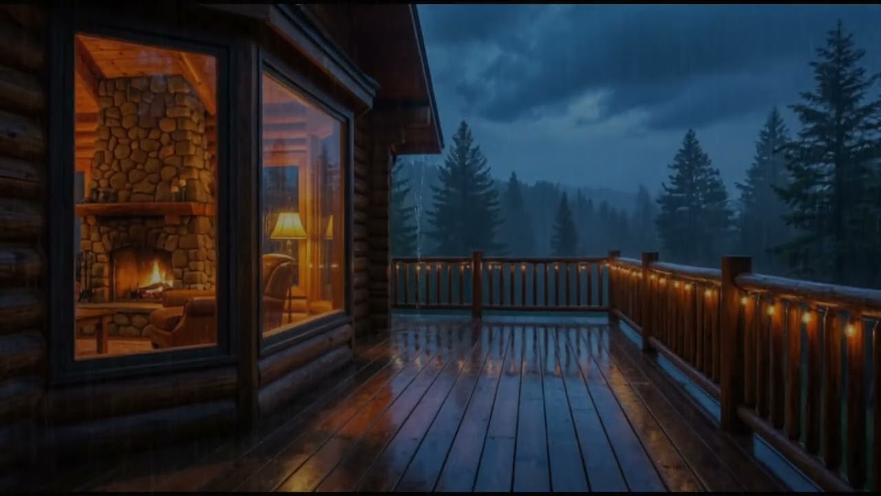 Peaceful Rain at a Forest Cabin 🌧 | Deep Sleep Rain Sounds for Relaxation and Insomnia Relief