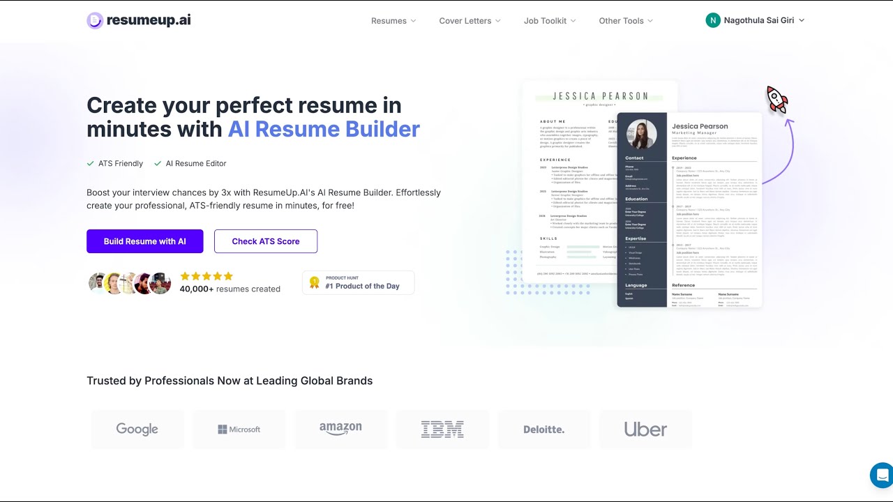 Create Job-Ready ATS Resumes Effortlessly with ResumeUp.AI | Full Features Walkthrough 🎯