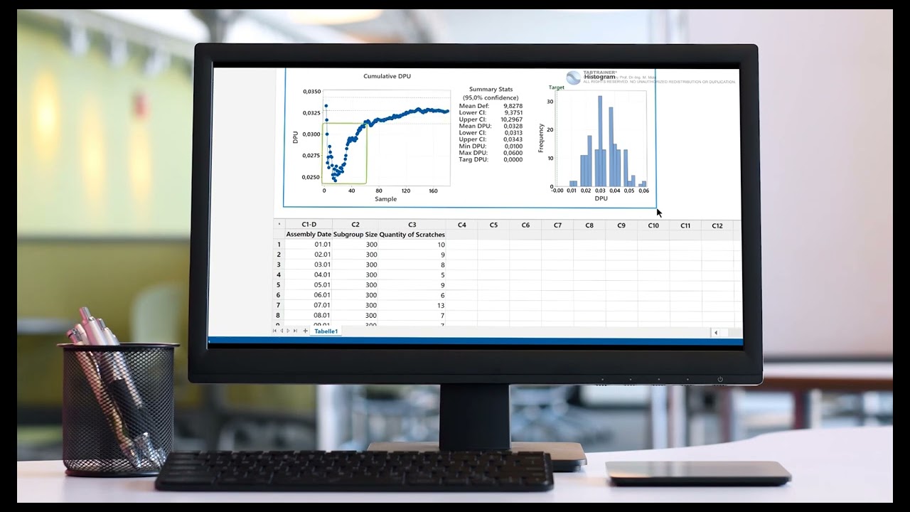 Minitab Tutorial process capability poisson distributed