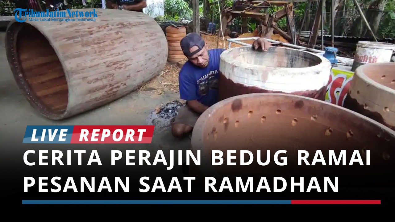 Cerita Perajin Bedug di Nglegok Blitar, Pesanan Ramai saat Momen Ramadan
