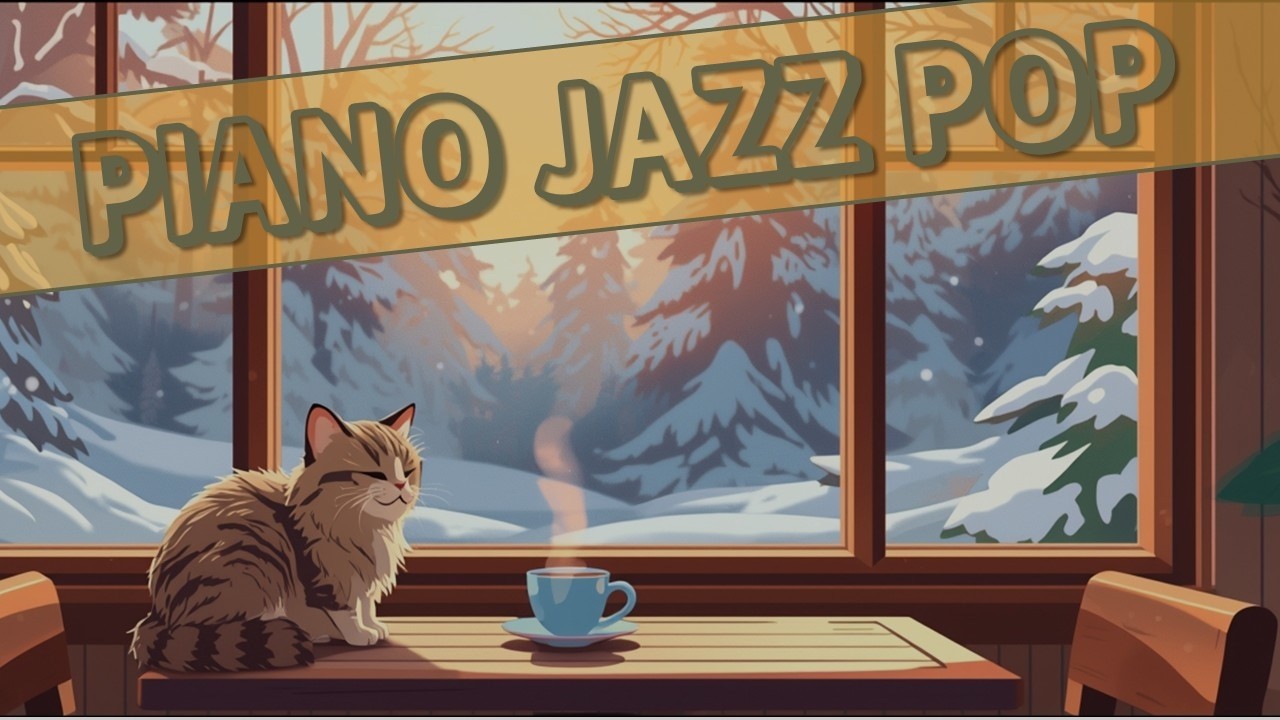눈 내리는 숲속 카페에서의 휴식 ❄️ 포근한 재즈 팝 l Winter Morning Snowy Forest Cafe Jazz ☕ Relaxing Music