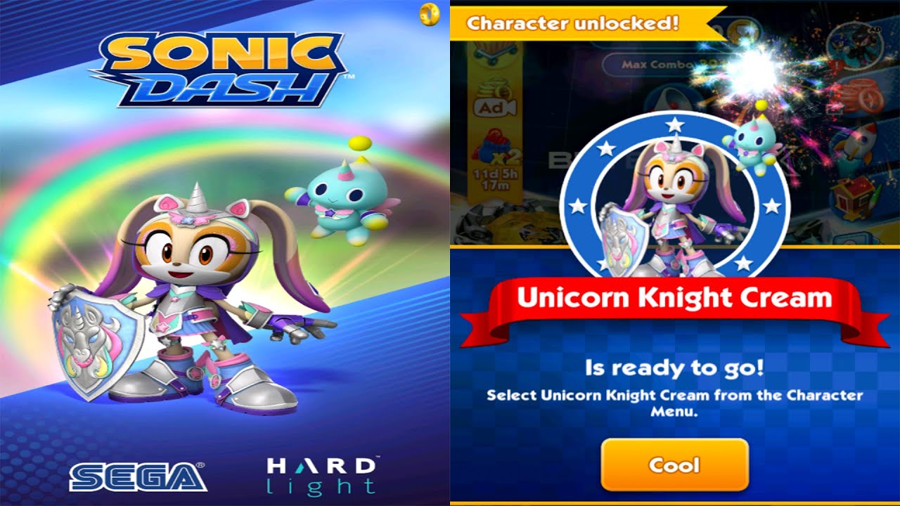 Sonic Dash - Unicorn Knight Cream New Character Unlocked vs Bosses Eggmna & Zazz All Characters