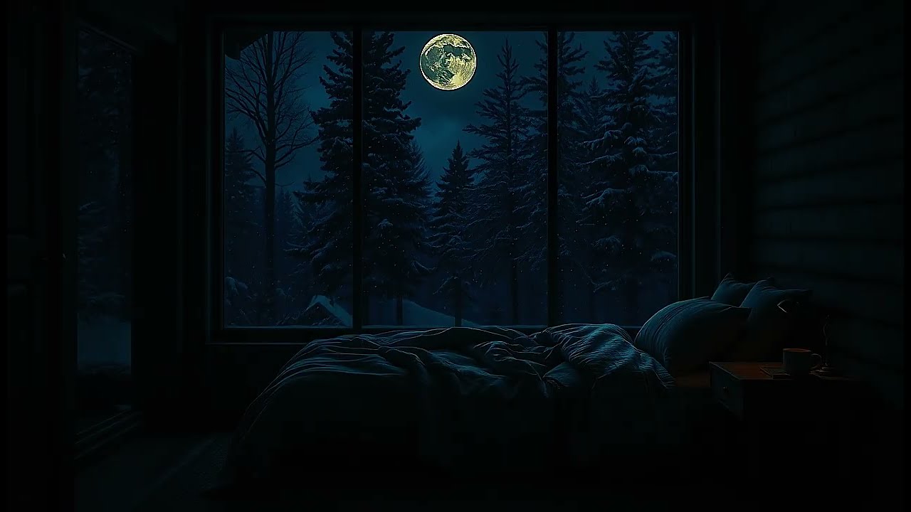 Silent winter night- Calm music for sleep, reading, meditation, stress, anxious release, and focus.