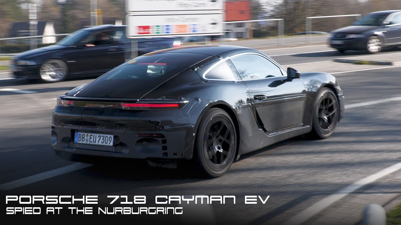 2026 Porsche 718 Cayman EV & Porsche 718 Boxster EV spied at the Nurburgring!