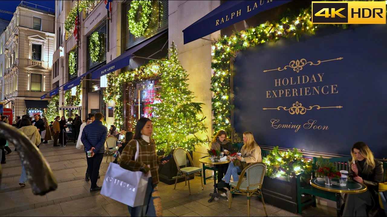 🎄London's Busy Christmas Weekend - 2024 🎅🏼 Tour of Central London under Christmas Light [4K HDR]