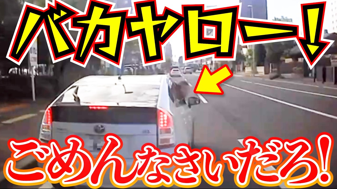 謝罪しない女性がきっかけで交通トラブル！迷惑プリウスがブチギレ！最新日本ドラレコ映像/交通安全/運転の危険予知/交通違反撲滅