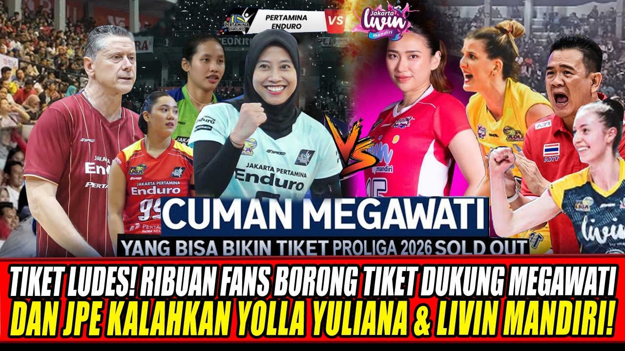 TIKET LUDES🔥RIBUAN FANS BORONG TIKET DUKUNG MEGAWATI & JPE KALAHKAN YOLLA YULIANA & LIVIN MANDIRI!