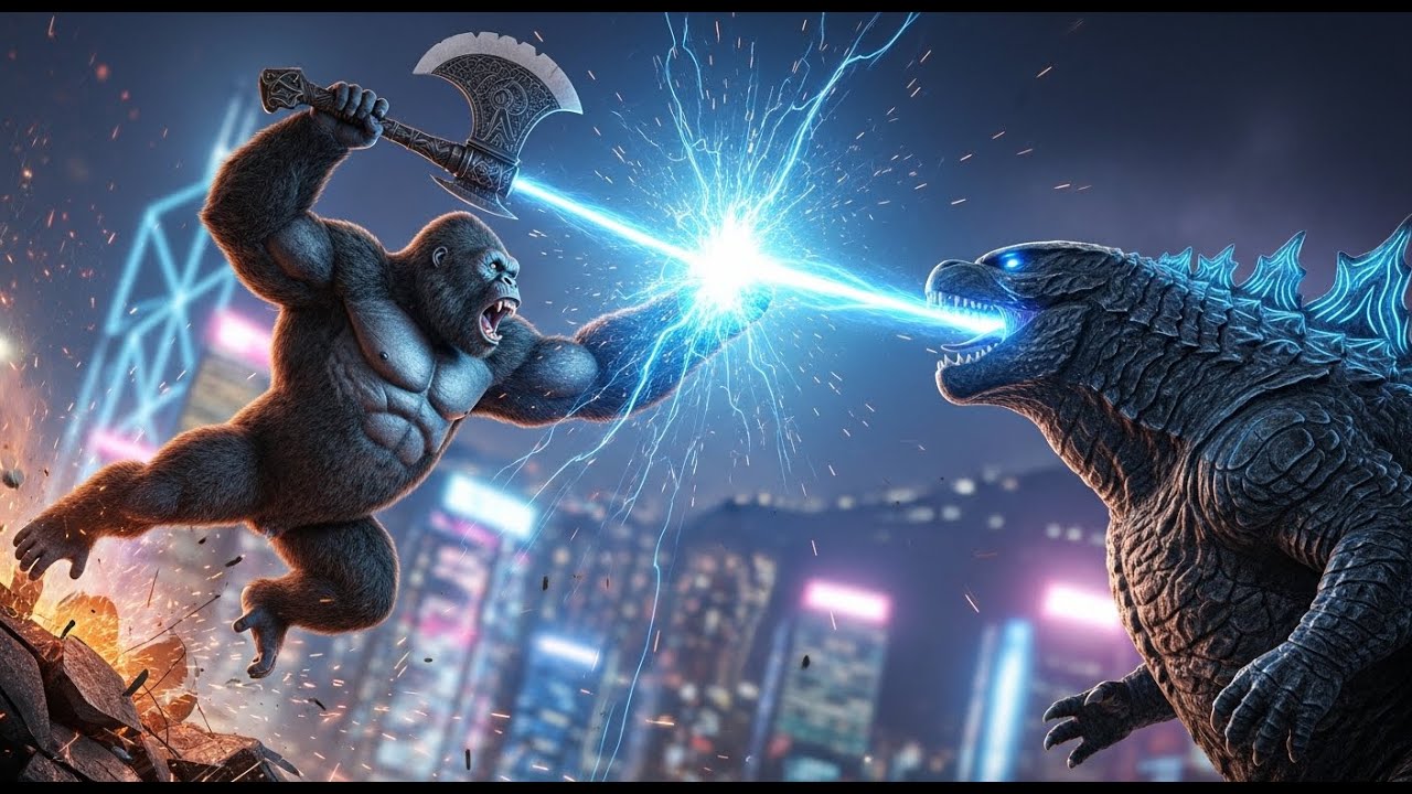 Godzilla Drills Into the Earth… and Wakes Kong | Epic Cinematic Battle
