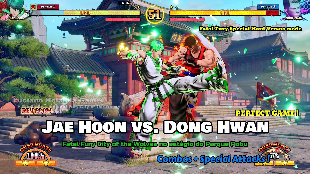 Kim Jae Hoon vs. Kim Dong Hwan no Parque Pobu [ Special Attacks ! ] Fatal Fury City of the Wolves !
