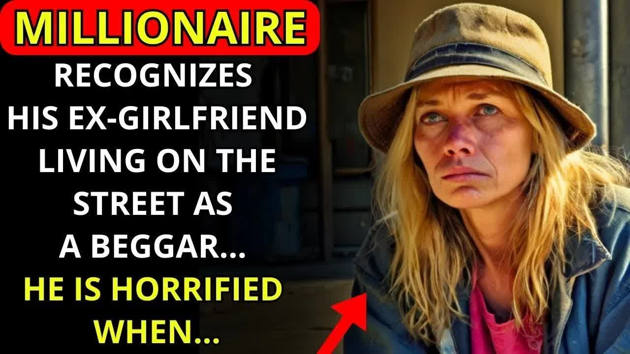 MILLIONAIRE RECOGNIZES HIS EX GIRLFRIEND LIVING ON THE STREET AS A BEGGAR    WHEN HE DISCOVERS WH