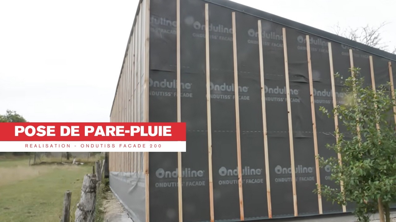 Pose du pare-pluie Ondutiss Façade 200