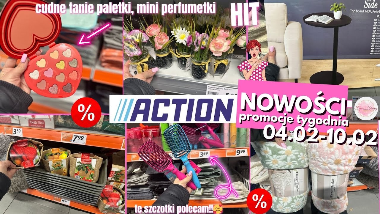 ACTION TANIA PORCELANA 🍽️❤️ PROMOCJE 4.02-10.02🔥HIT! NARZUTY XXL, PALETKI, PERFUMETKI, KOCE, KWIATY🌸