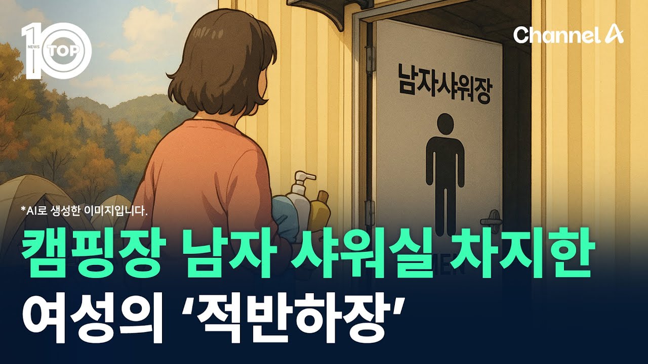 캠핑장 남자 샤워실 차지한 여성의 ‘적반하장’ / 채널A / 뉴스TOP 10