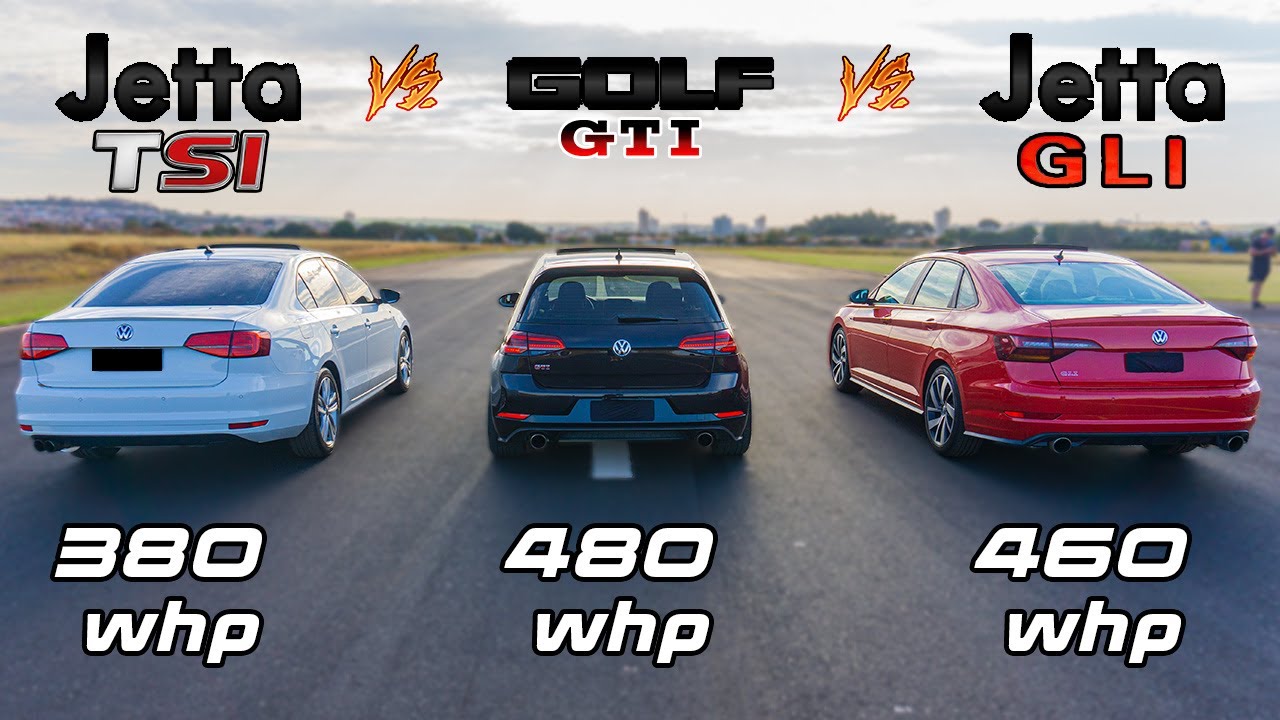 GOLF GTI (stg 5) vs JETTA GLI (stg 4) vs JETTA TSI (stg 3) | DWR VS BTM