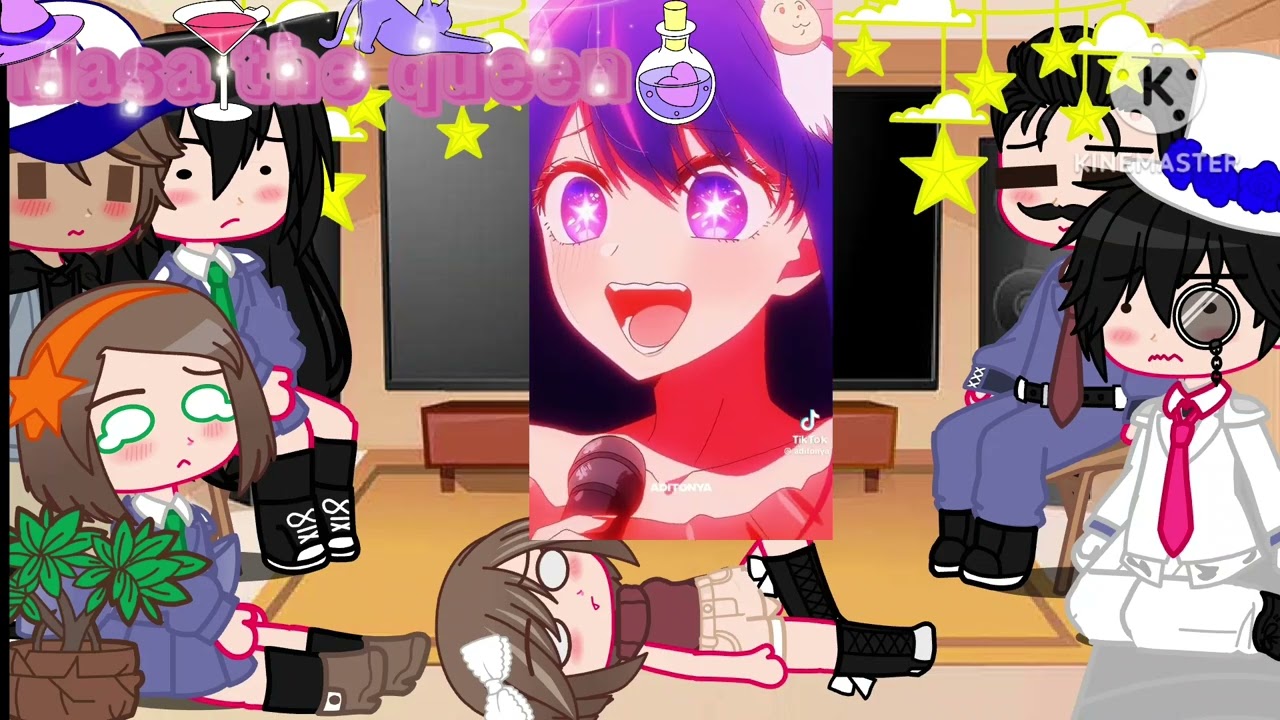 Detective Conan react to conan as ai hoshino gacha art