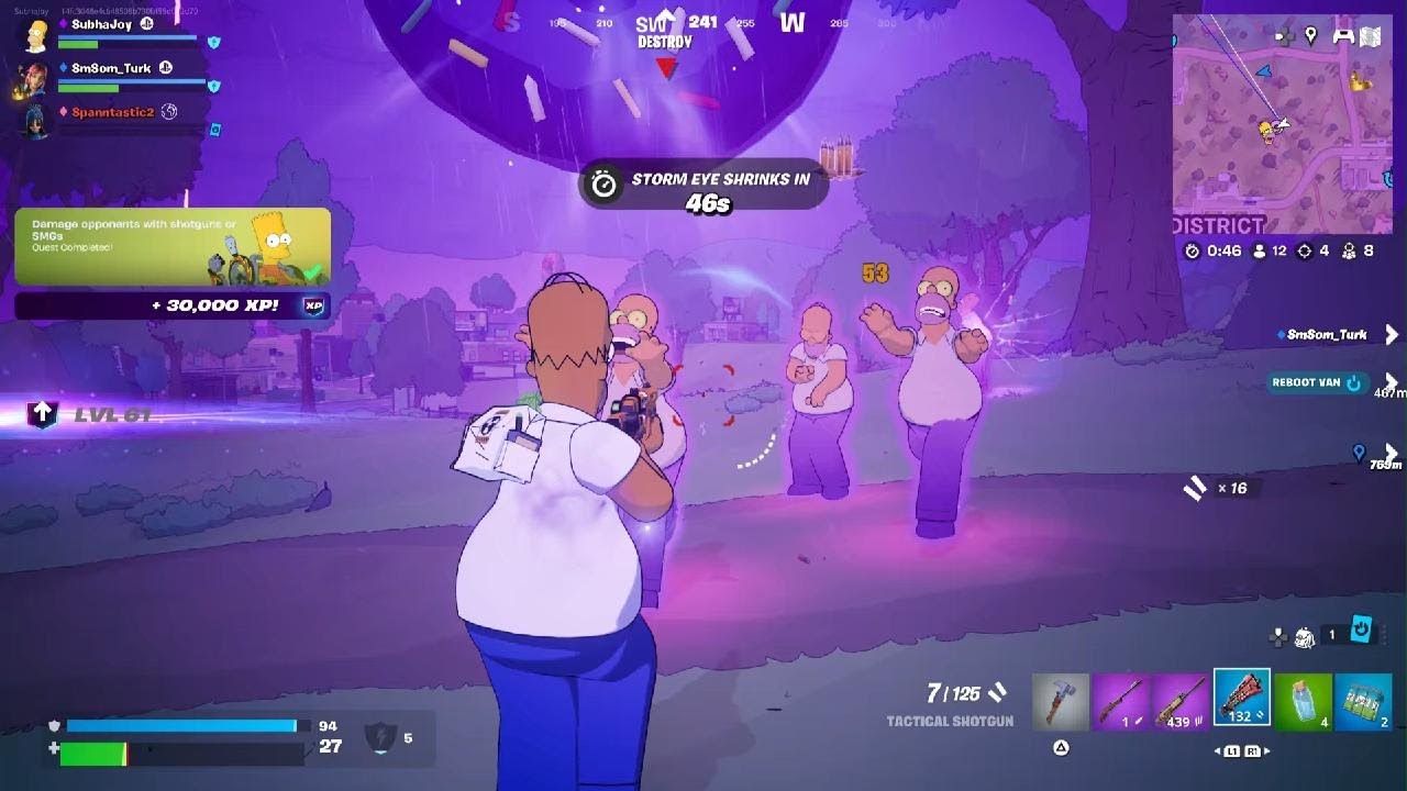 Probably my last match of Fortnite Simpsons chapter: Completed all relevant Battle Pass rewards