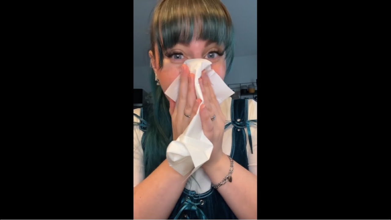 Female germans sneeze and blowing their noses Part 7