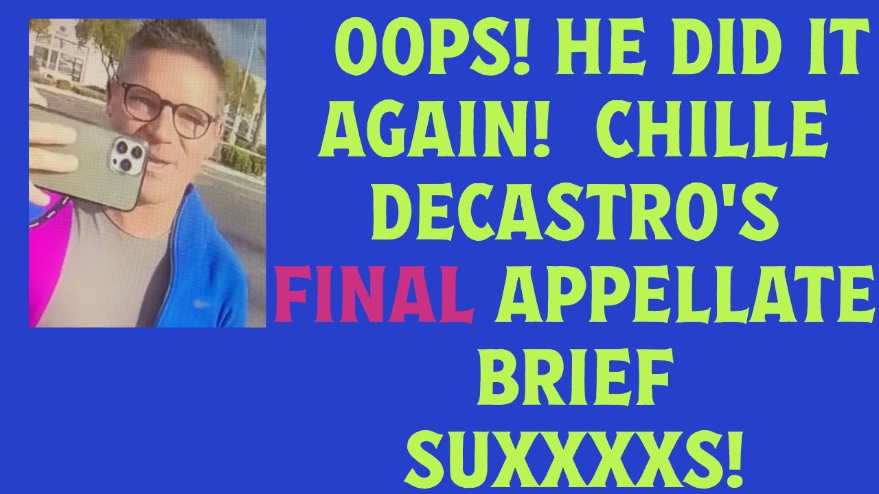 Trial Lawyer Rips Apart Chille DeCastro’s Final Appellate Brief.  Put A Fork In It. He's Done.
