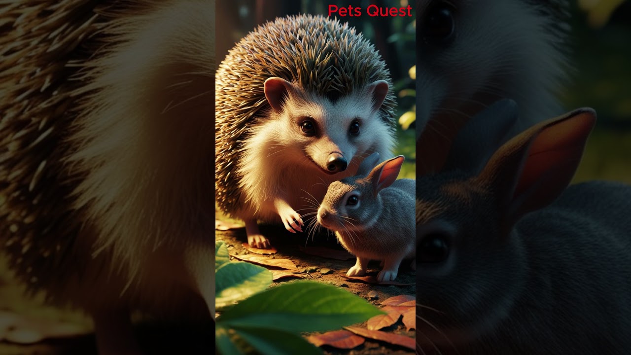 Hedgehog Rescues Rabbit &ndash; Incredible Animal Friendship! | Pets Quest