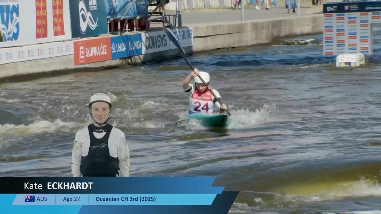 Kate Eckhardt AUS Women's Kayak Slalom Final / 2025 ICF Canoe-Kayak Slalom World Cup Prague Czechia