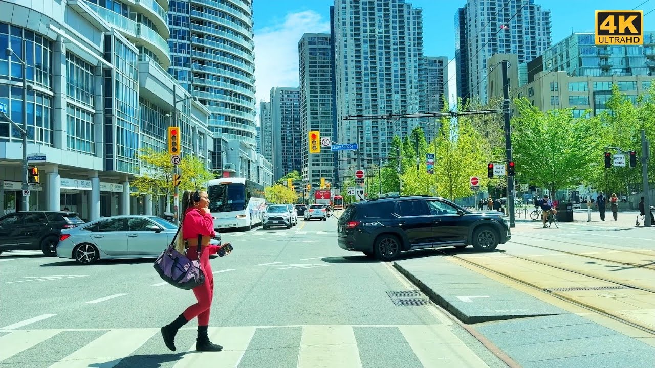 Toronto Harbourfront Drive - Queen’s Quay West Waterfront Trail 4K