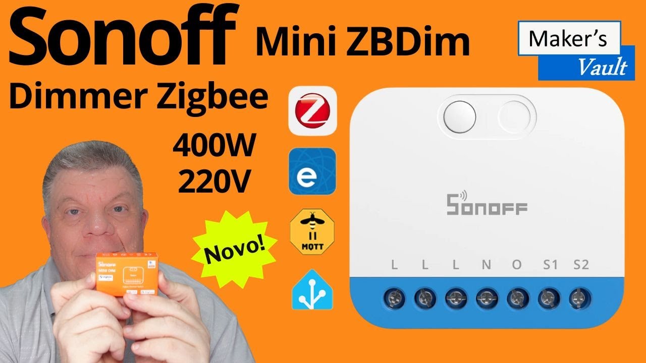 Sonoff Mini ZBDim | Dimmer Zigbee | 220V 400W | Review Completo