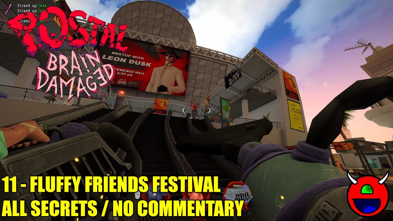 Postal Brain: Damaged - 11 Fluffy Friends Festival O' Fun - 4K All Secrets No Commentary