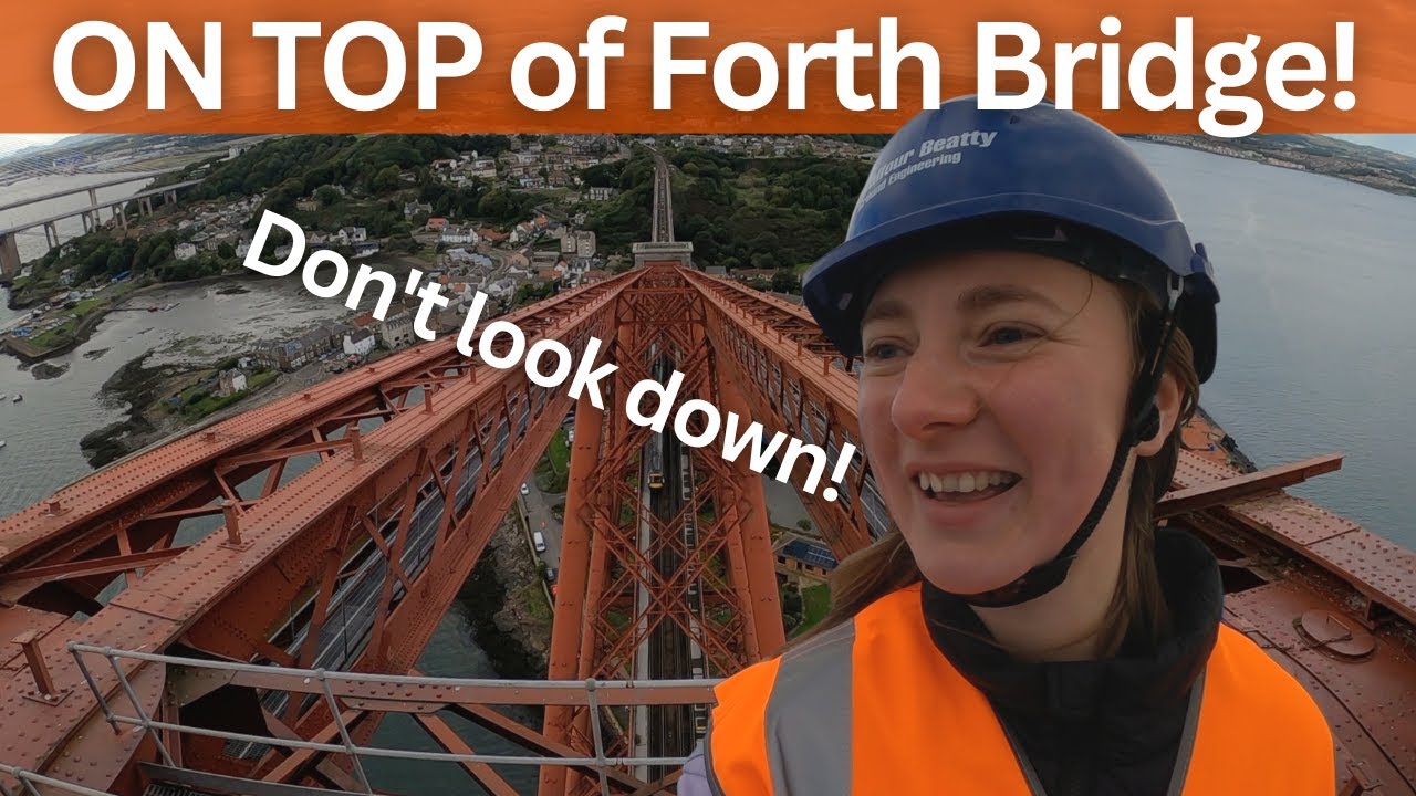 A rare glimpse at the view from the VERY TOP of The Forth Bridge!