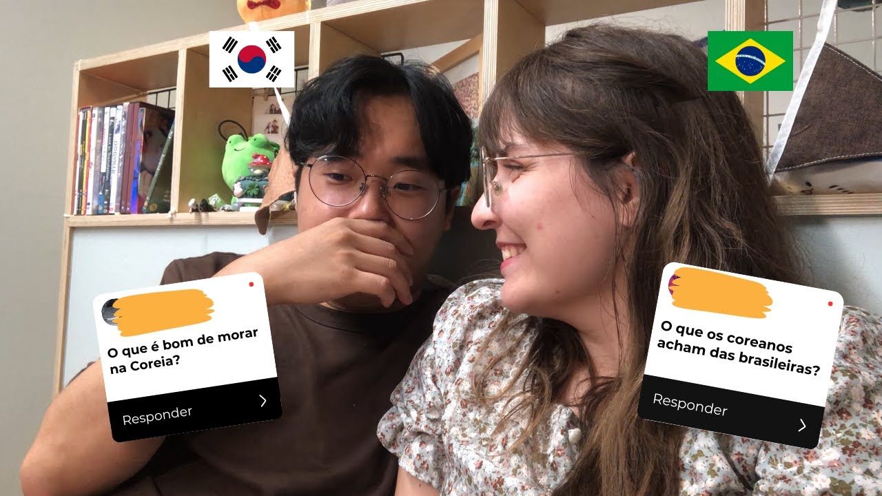 O que os COREANOS acham das BRASILEIRAS? Casal Coreano e Brasileira ~ respondendo perguntas