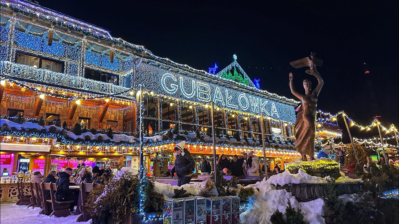 Zakopane Gubał&oacute;wka - wieczorem - Kraina światła w Andrzejki - piękne widoki na stolice Tatr!