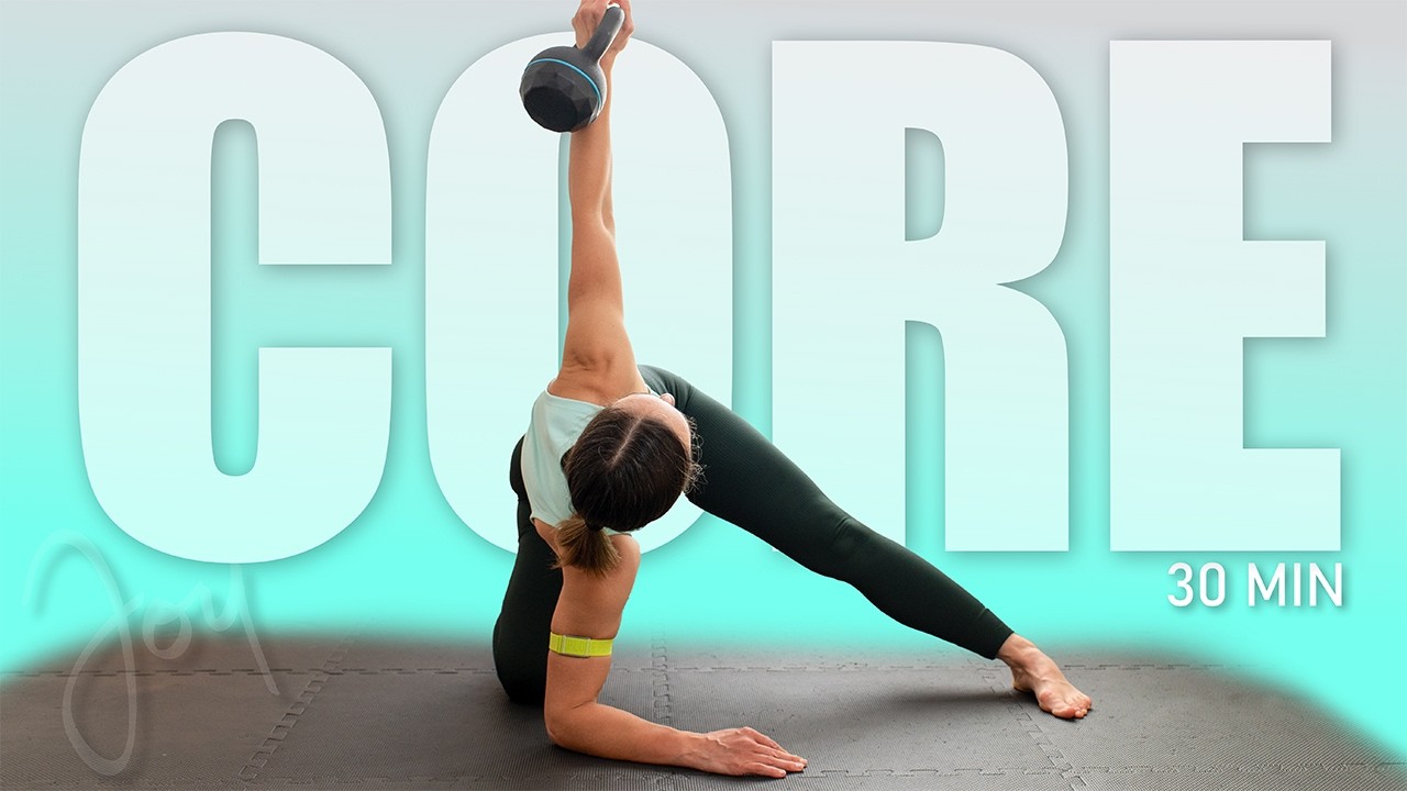 30 Min Deep Core and Abs Workout with Kettlebell