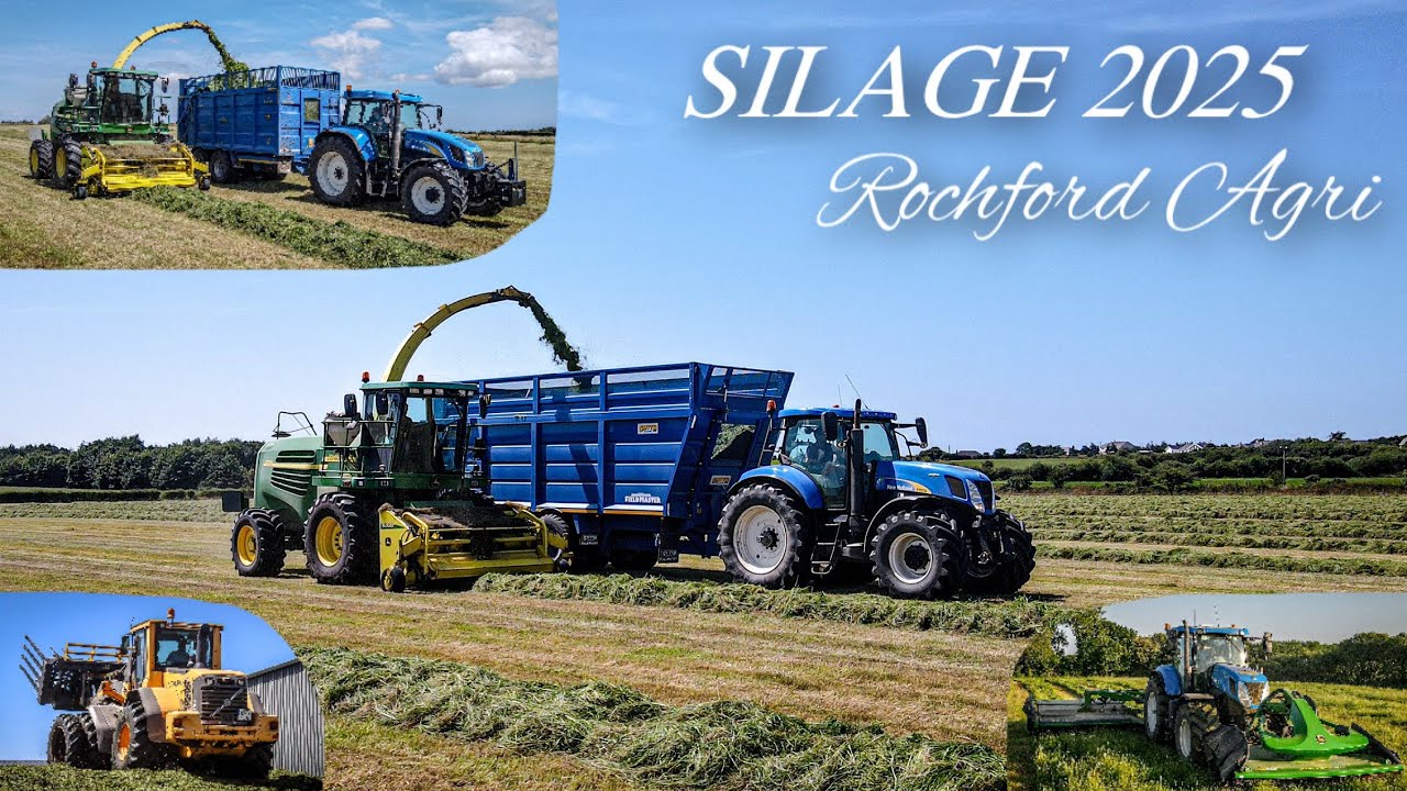 Silage 2025 - Rochford Agri - New Holland t7070 & Smyth Tri Axle